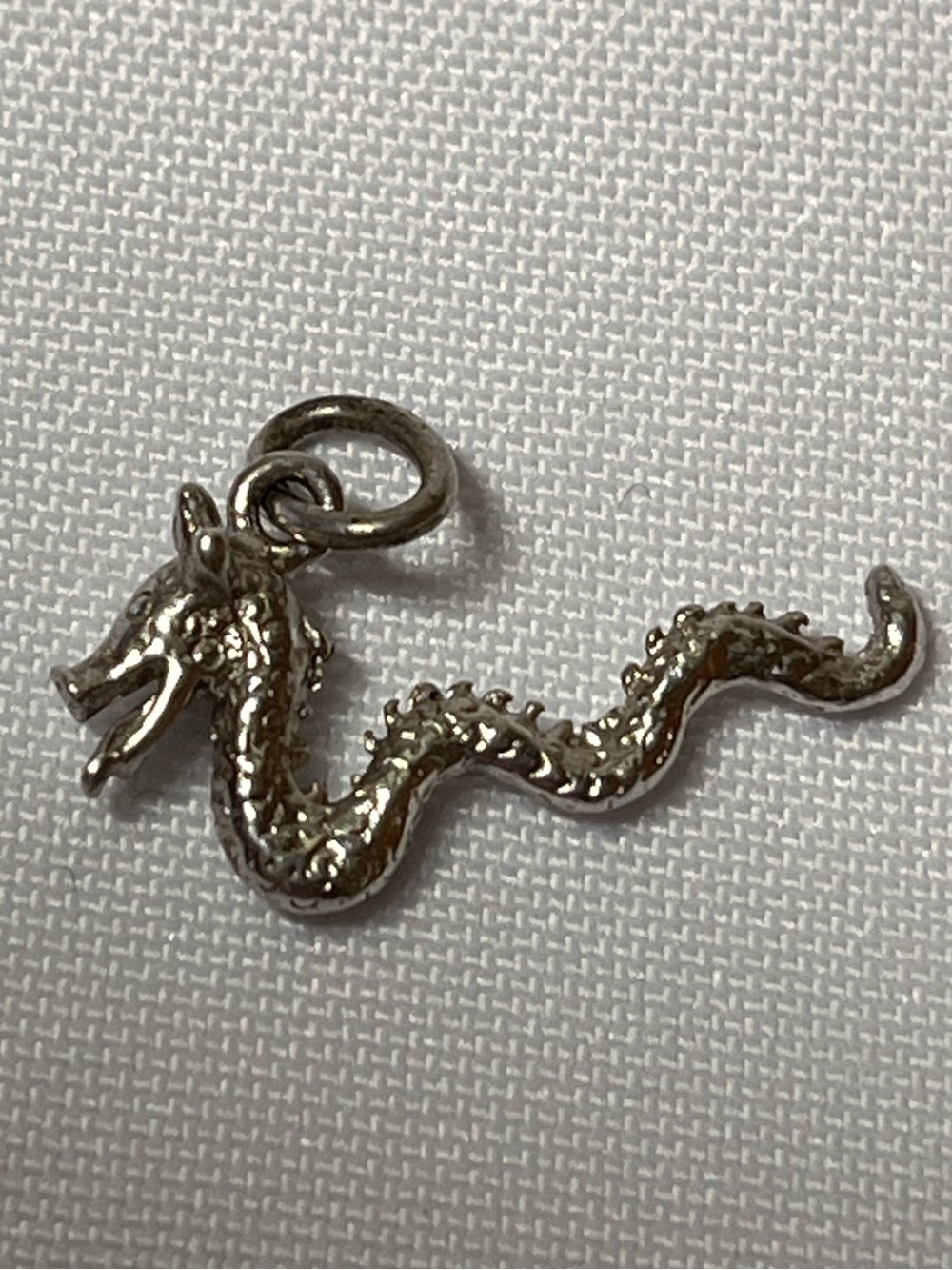 Vintage Silver Dragon Charm Pendant